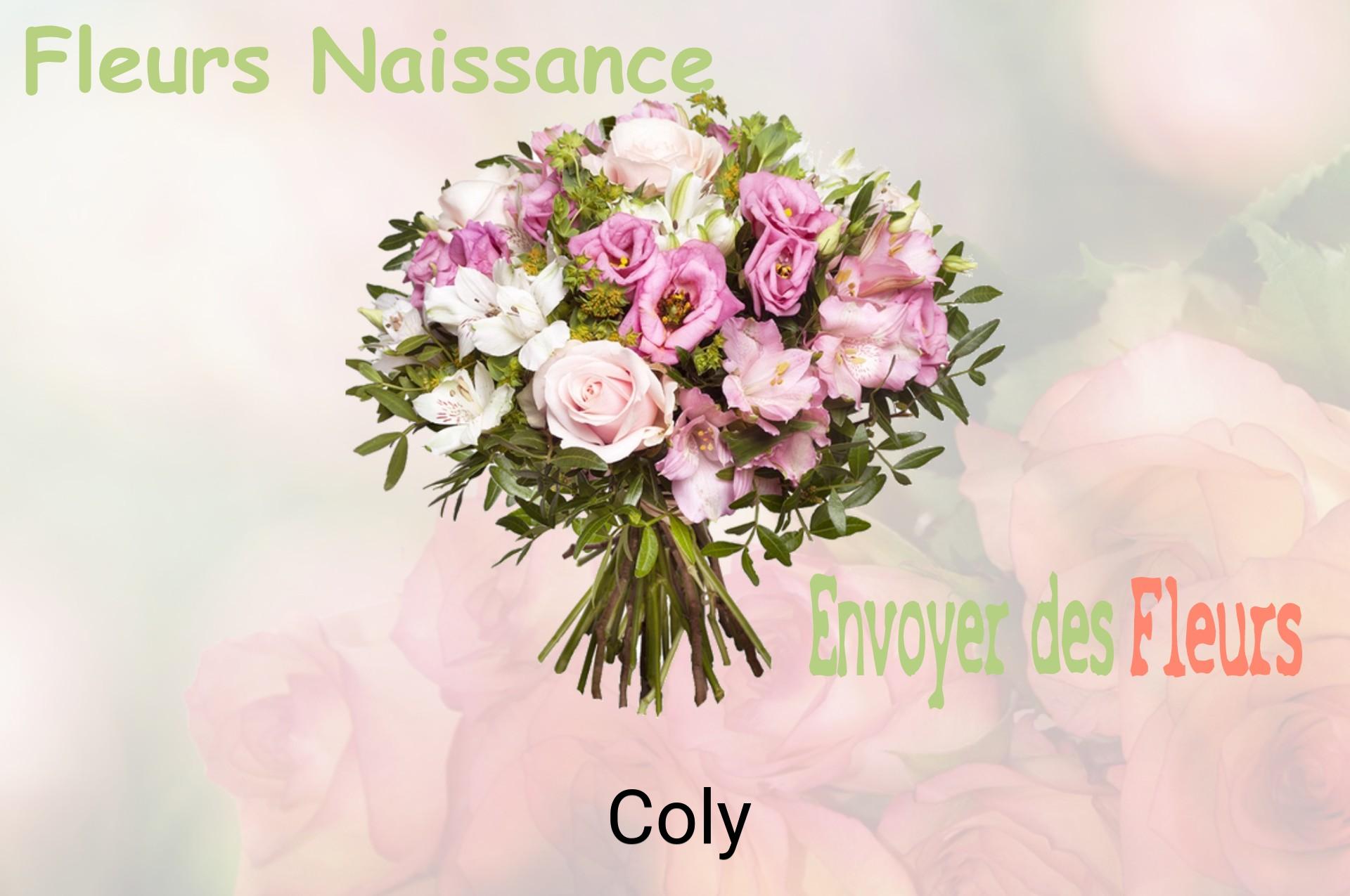 Bouquet de fleurs de naissance livré à Coly