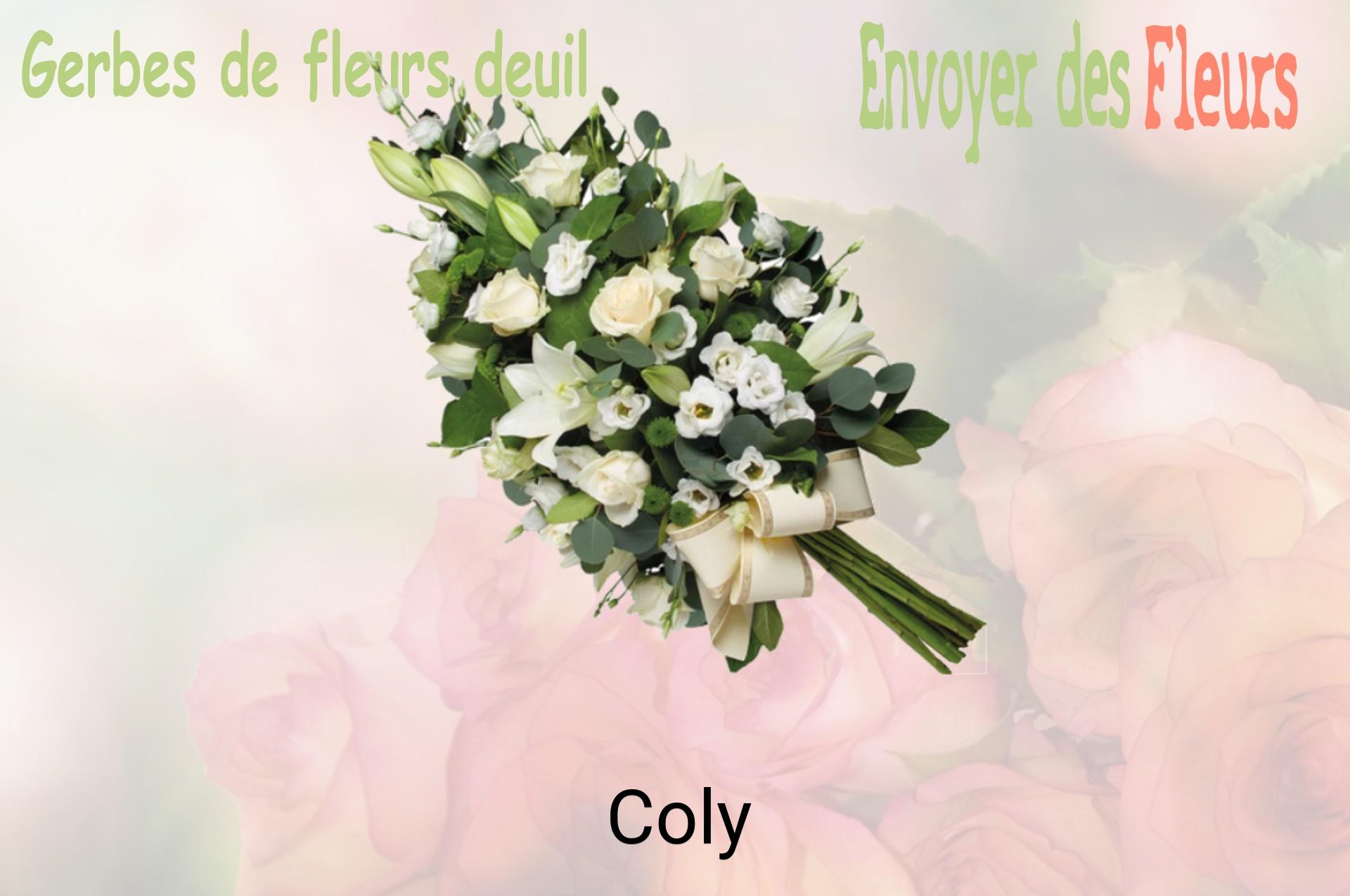 Gerbe de fleurs de deuil livrée à Coly